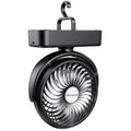 Portable Camping Fan with LED Lantern- 40H Work Time Rechargeable Battery Operated Fan with Hanging Hook for Tent Car RV Hurrica