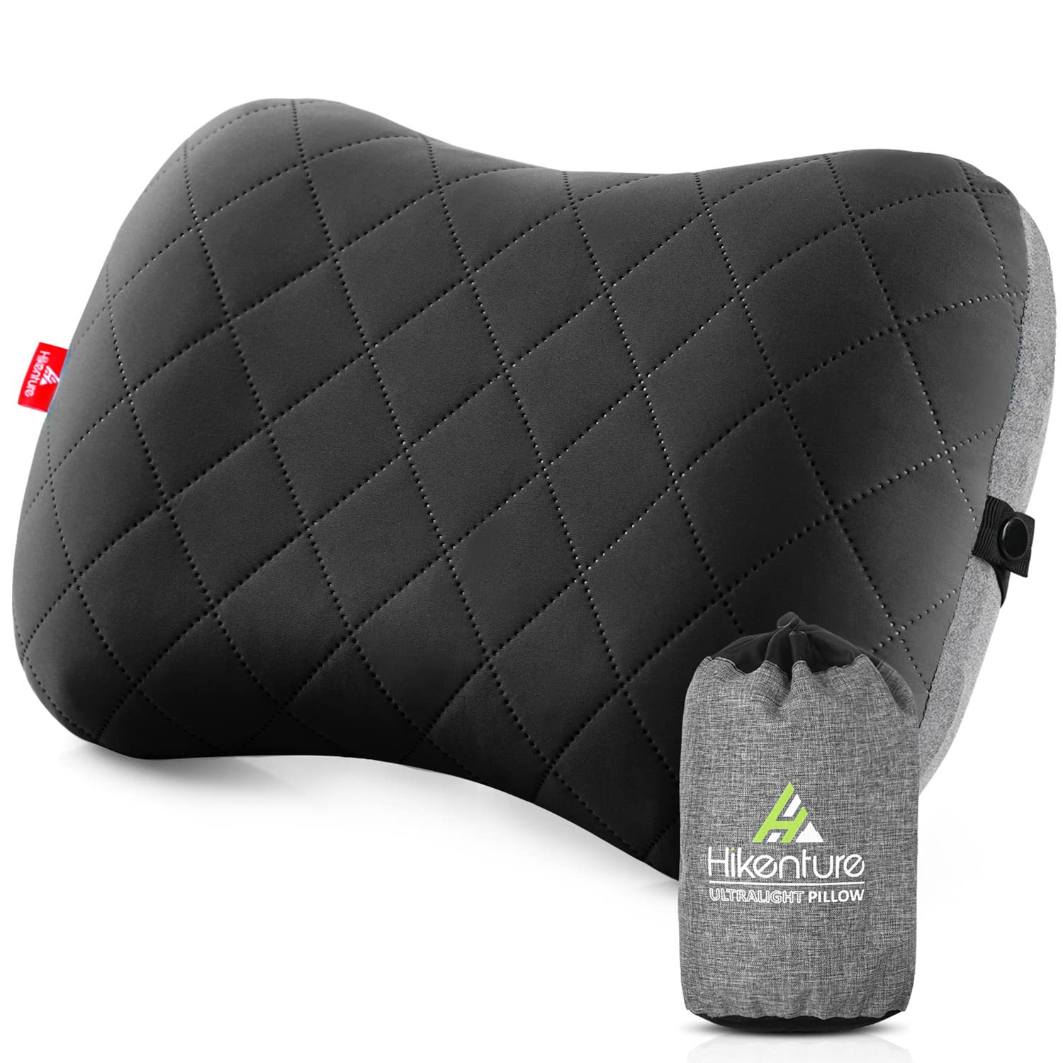 Hikenture Camping Pillow With Removable Cover - Ultralight Inflatable Pillow For Neck Lumbar Support - Upgrade Backpacking Pillo