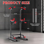 Power Tower Dip Station, Pull Up Bar Station & Multi-Function Gym Equipment For Home Strength Training Adujustable Height Up To