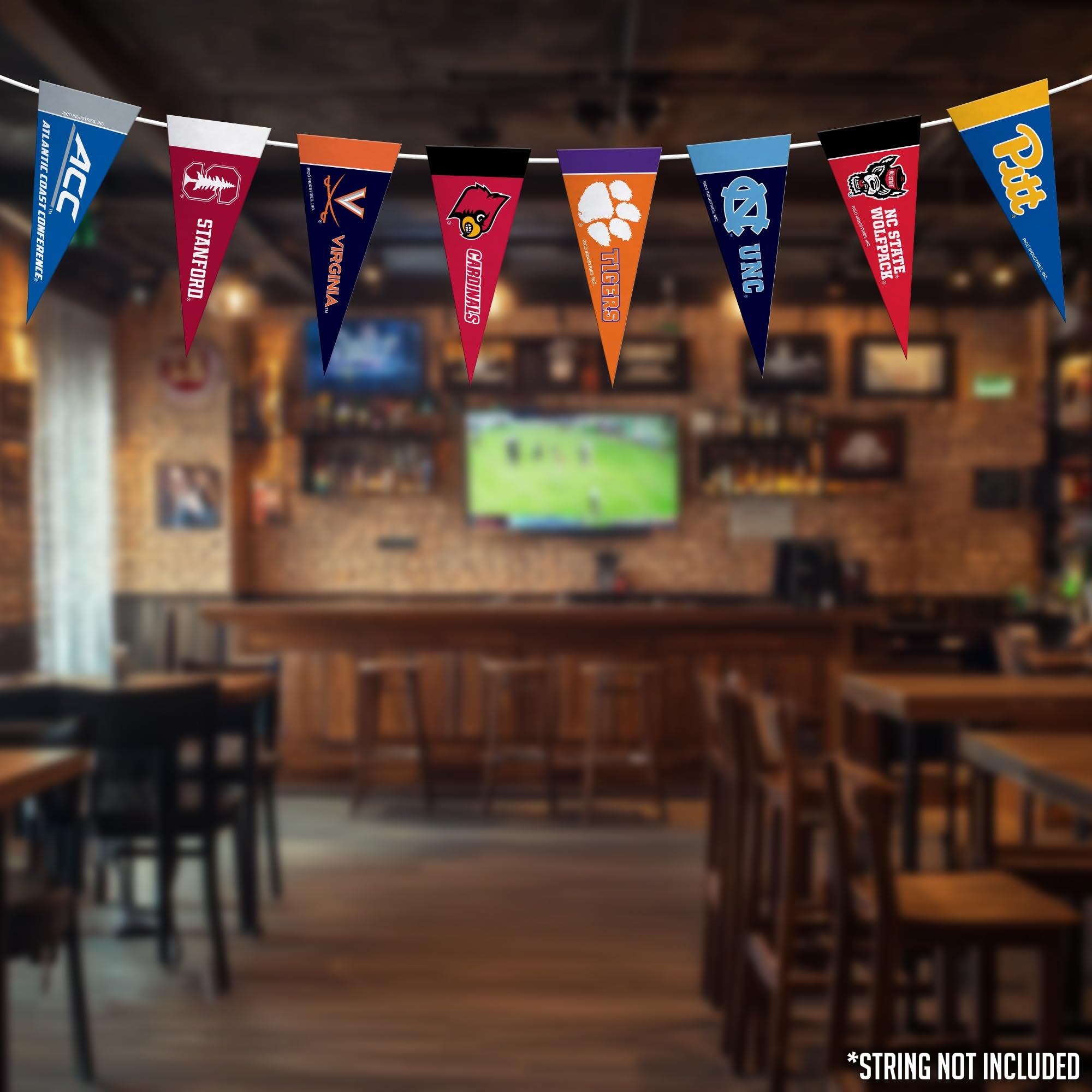 Rico Industries Ncaa Acc Complete 4'' X 9'' Felt Mini Pennant League Set (Includes All Teams)
