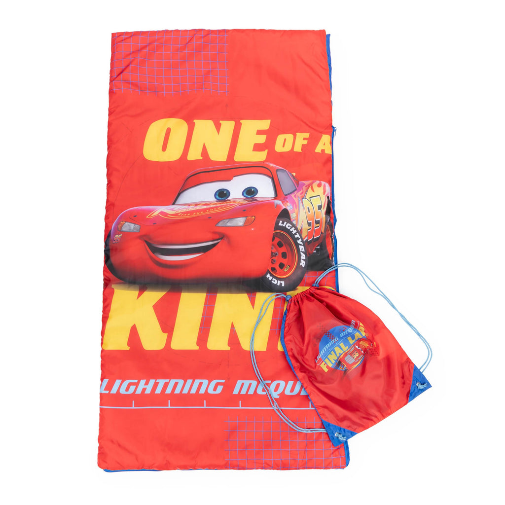 Jay Franco Disney Pixar Cars One Of A Kind Slumber Sack - Cozy & Warm Kids Lightweight Slumber Bag/Sleeping Bag - Featuring Ligh