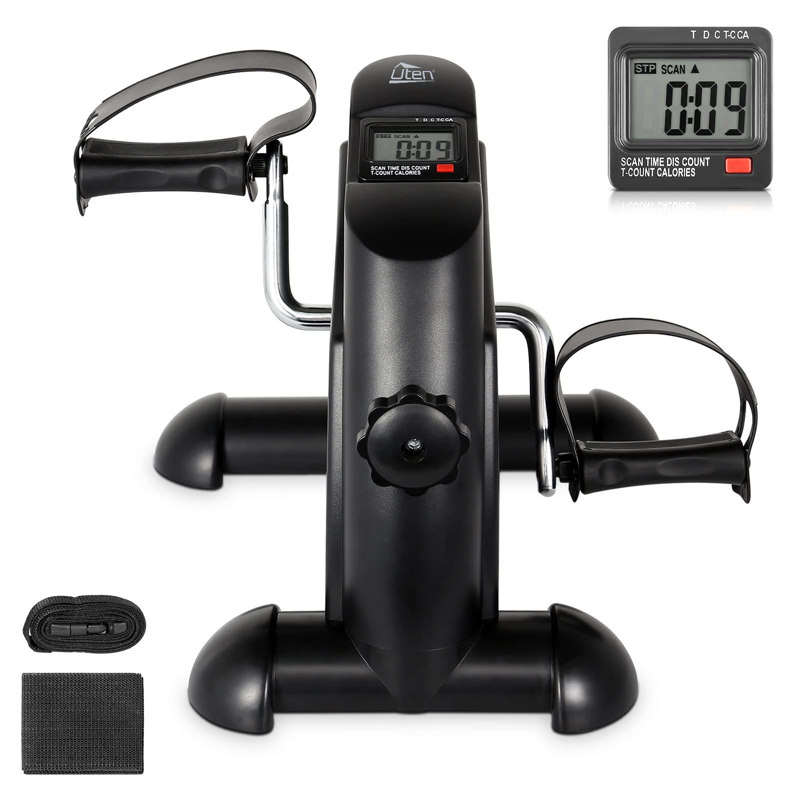 Uten Mini Exercise Bike, Under Desk Bike Pedal Exerciser, Under Desk Bike, Arm & Leg Peddler Machine With Lcd Screen Displays, P