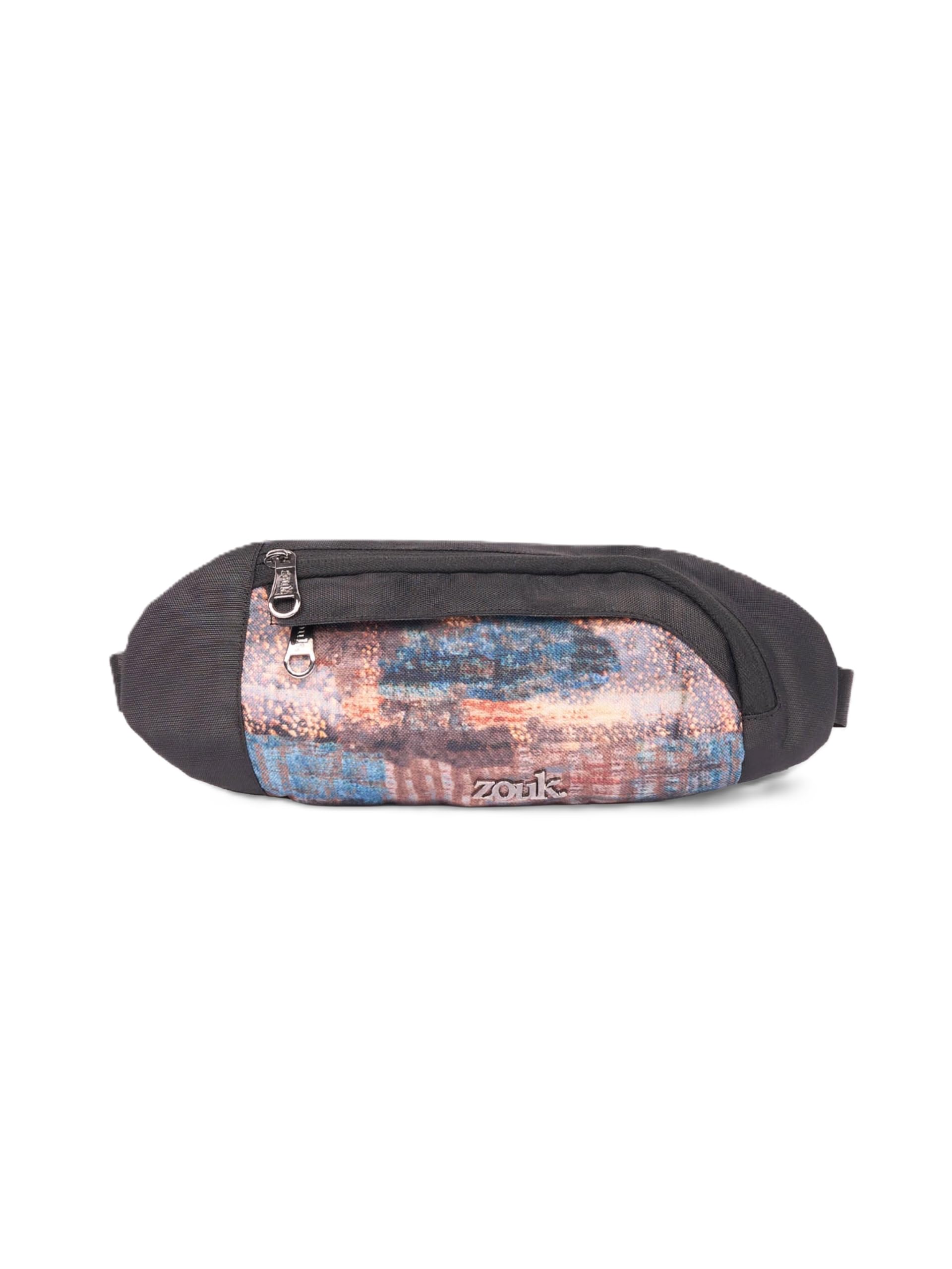 Zouk Faye Fanny Pack For Women, Vegan Leather Waist Bag, Printed Crossbody Sling Bag, Adjustable Strap, Lightweight Travel Pouch