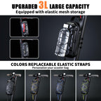 Chiclew 3L Electric Scooter Bag - Waterproof Storage Bag With Multicolor Drawstrings, Large Capacity Handlebar Bag Compatible Wi