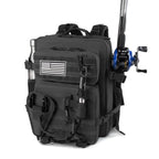 Rogjuk Small Tactical Fishing Tackle Backpack With Removable Plier Holder & Rod Holders Storage Fishing Gear And Equipment Tackl