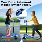 Electric Scooter for Kids Age 3-10, 2025 Upgraded, Storage Basket, LCD Screen, Full Body Lights Up, Wide Deck, 5Mph Safe Speed,