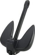 Attwood 9934B1 Solid Cast Iron 15-Pound Large Eye Navy Boat Anchor, Black PVC-Coated Finish