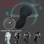 Flymei Full Boat Motor Cover, Outboard Engine Cover With 420D Heavy Duty Oxford Fabric Extra Pvc Coating, Water Resistant Boat M