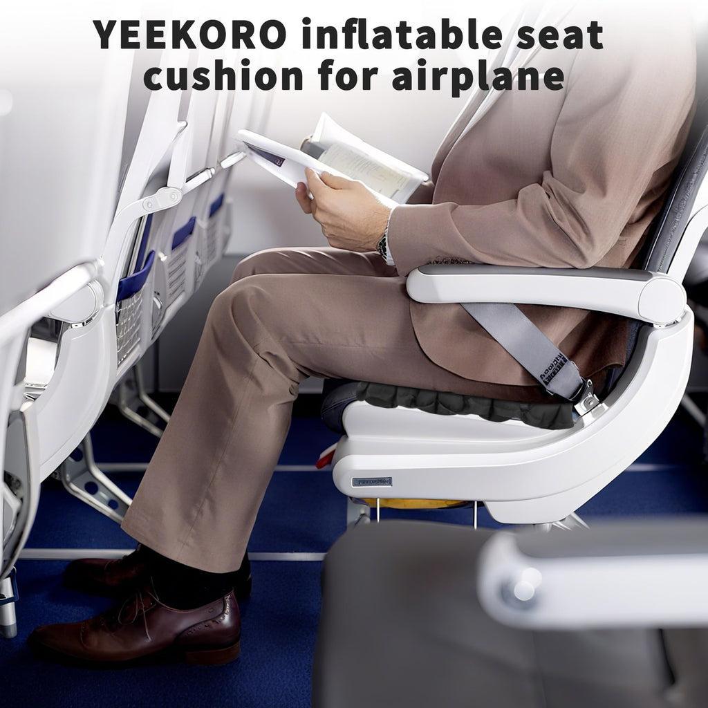 Yeekoro Inflatable Seat Cushion, Lightweight Camping Sitting Pad With Repair Cloths, Waterproof Air Seat, Portable For Climbing