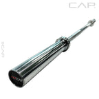 Cap Barbell 2' Olympic Solid Bar, Bronze Bushings, Chrome, 45.75 Inches (New Version) (Obis-72-3)