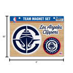 Rico Industries Nba Basketball Los Angeles Clippers Team Magnet Set 8.5 X 11 - Home D  Cor - Regrigerator, Office, Kitchen