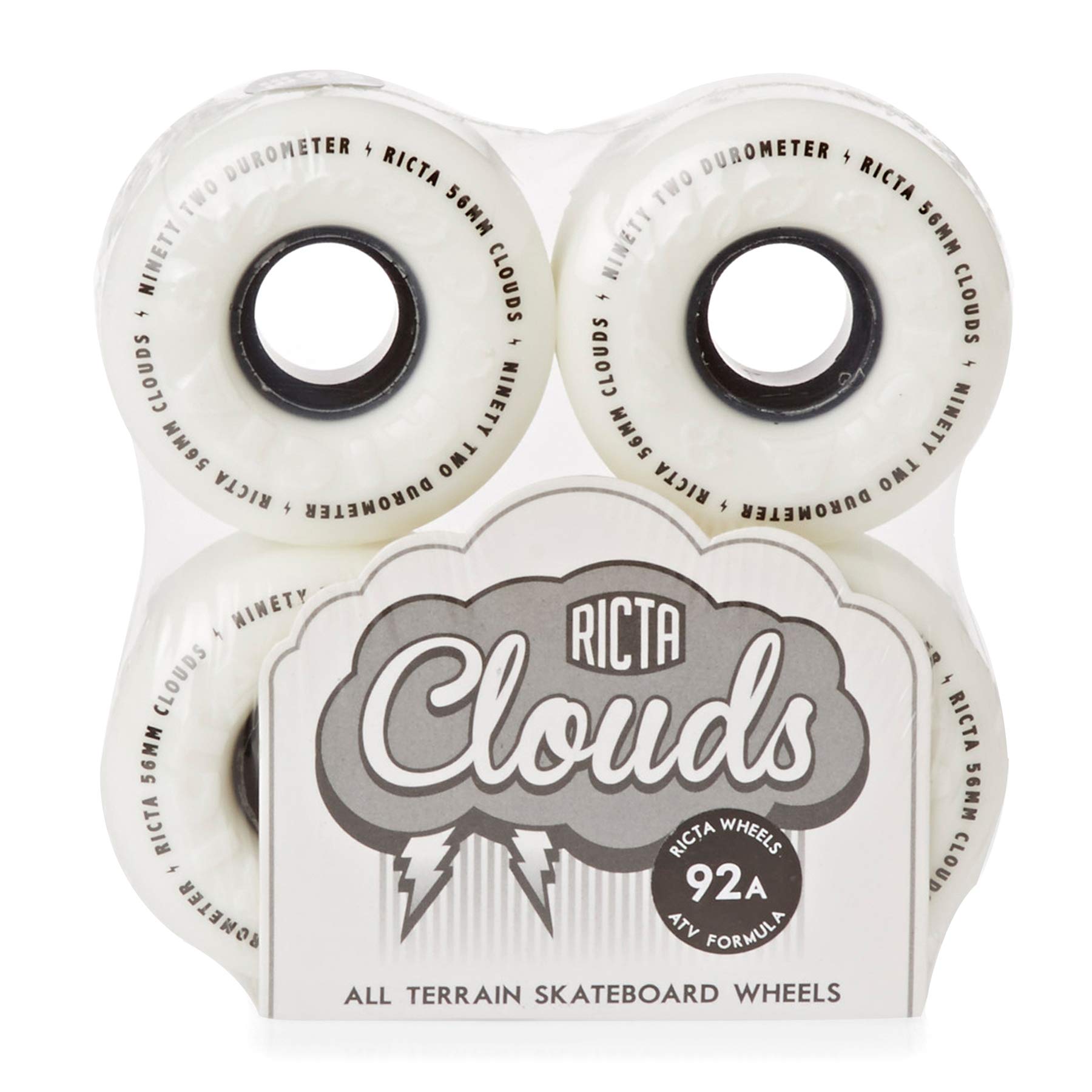 Ricta 56Mm Clouds Black 92A Skateboard Wheels