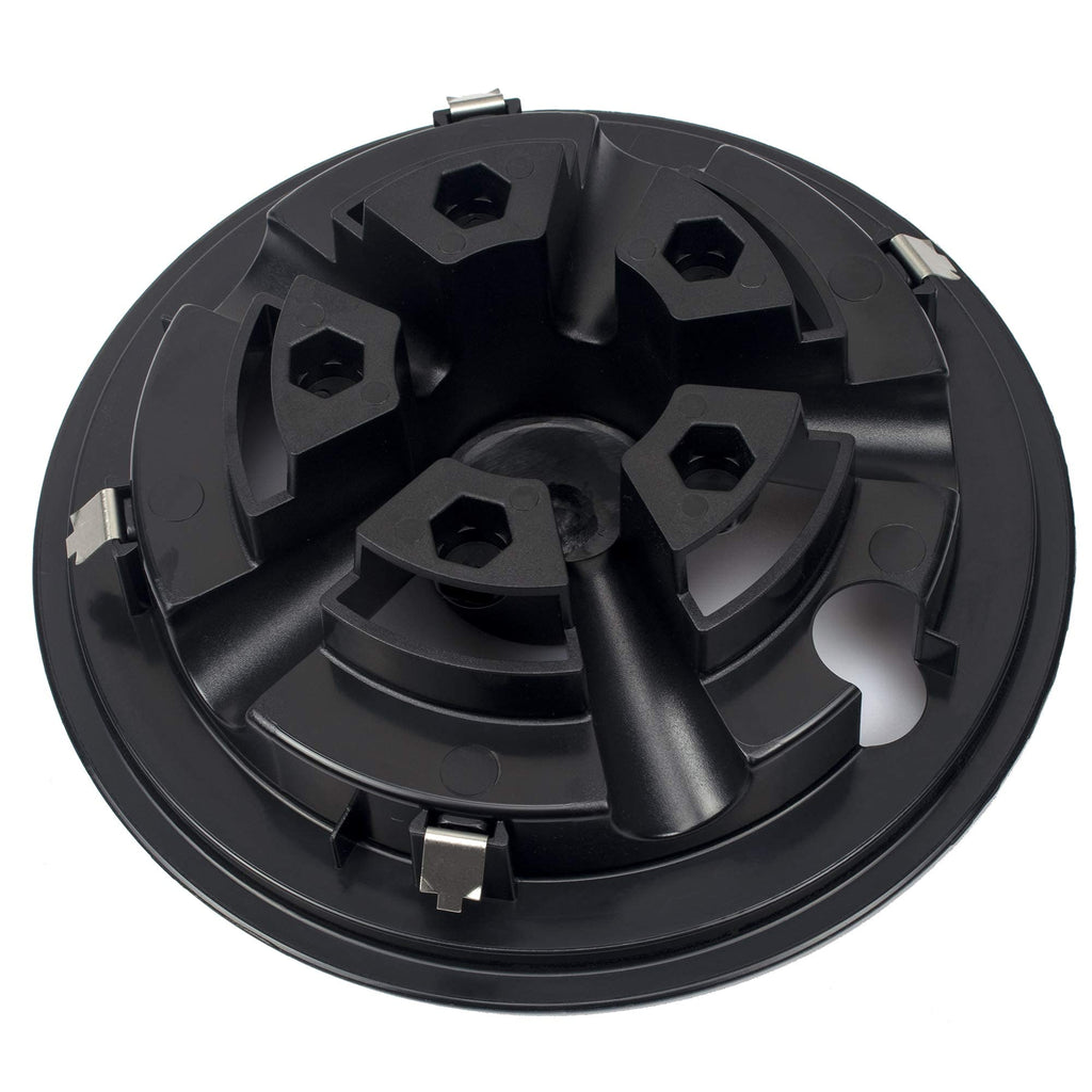 Nokins Golf Cart Ss Wheel Covers Hub Caps For Most Golf Carts 8 Inch(Set Of 4) Chrome Finish, Classic Ss 5-Spoke Style (Black)