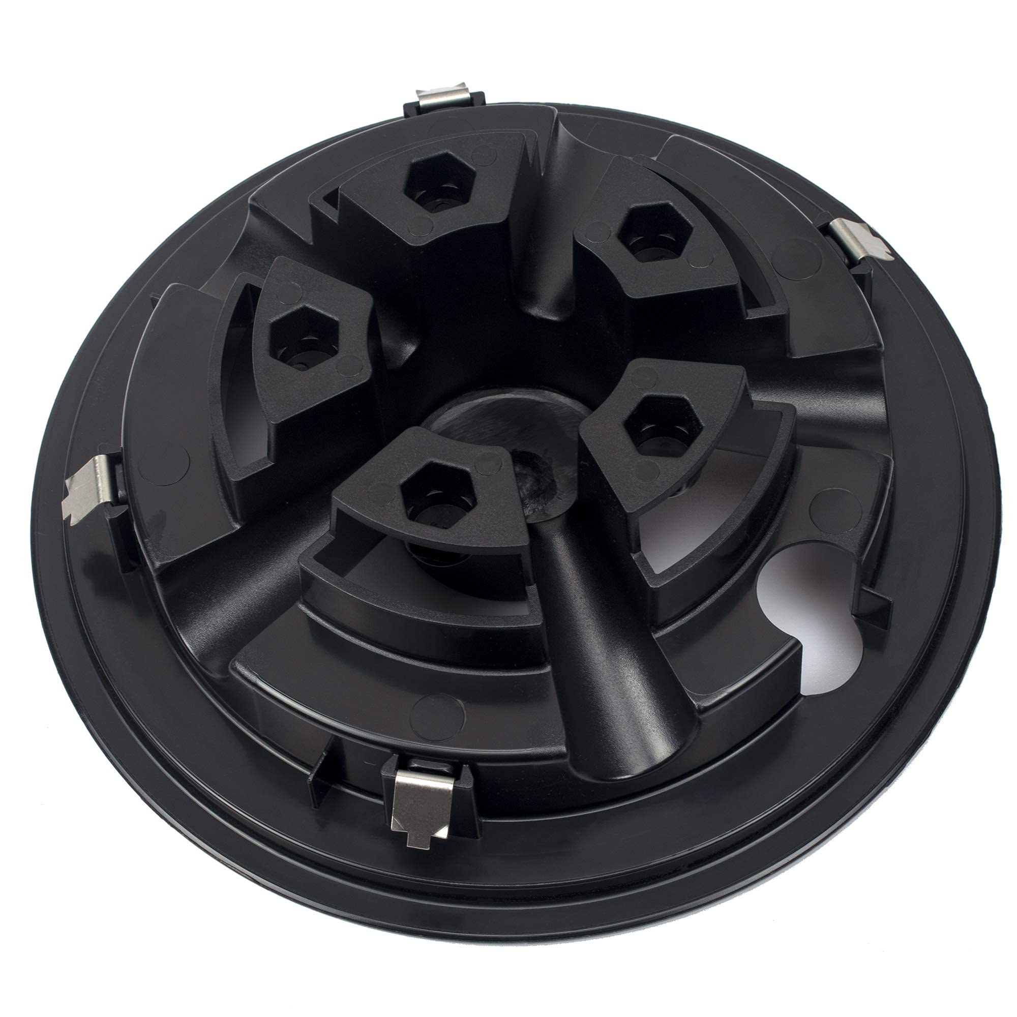 Nokins Golf Cart Ss Wheel Covers Hub Caps For Most Golf Carts 8 Inch(Set Of 4) Chrome Finish, Classic Ss 5-Spoke Style (Black)