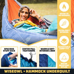 Wise Owl Outfitters Hammock Underquilt - Insulated Camping Quilt For Warm Sleeping - Fits Under Hammocks - Ultralight, Water-Res