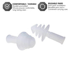 Tyr Ergo Flex Ear Plugs-4Pk Swimming Equipment, Clear, All