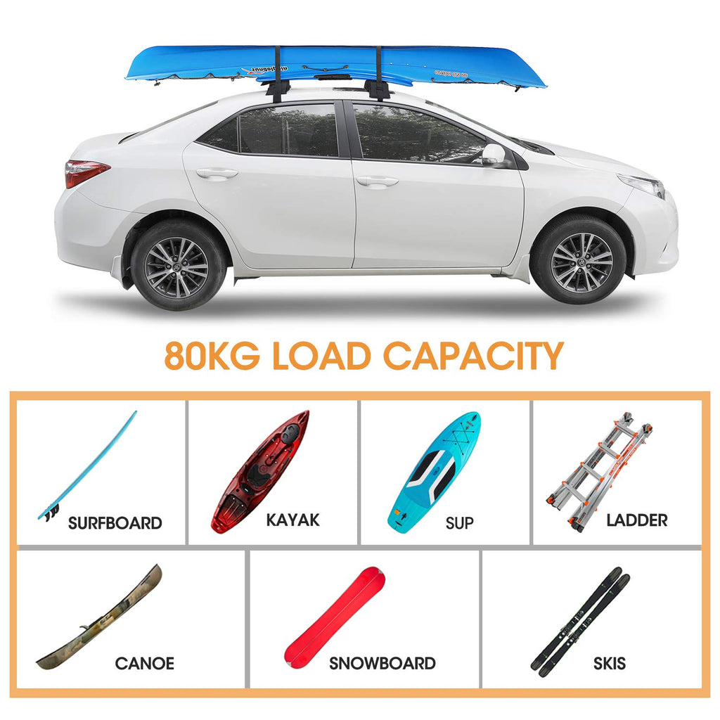 Heytrip Universal Soft Roof Rack Pads For Kayak/Surfboard/Sup/Canoe With 15Ft Tie-Down Straps And Storage Bag
