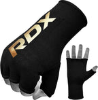 Rdx Boxing Inner Mitts Hand Wraps Mma Fist Protector Bandages, Large, Black