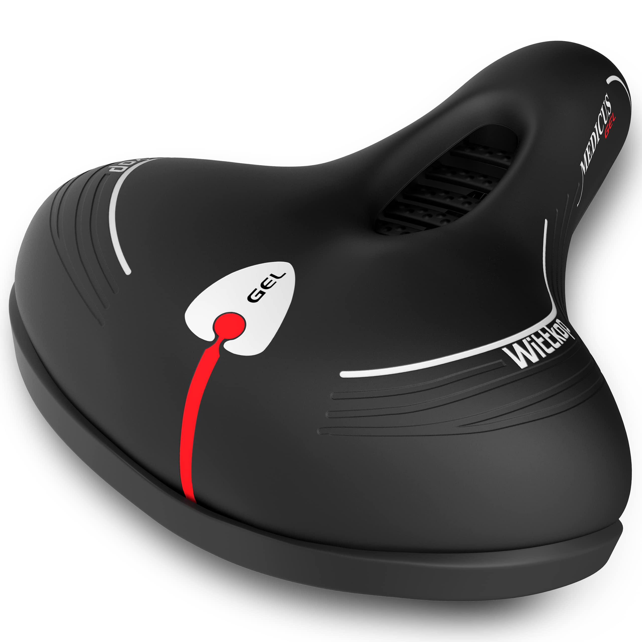 Wittkop Oversized Bike Seat For Peloton Bike & Bike+, Comfort Bicycle Seat, Compatible With Peloton, Spin, Road Or Exercise Bike