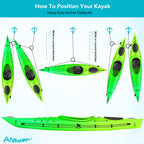 Atader Kayak Anchor Trolley Kit, Heavy Duty Anchor Trolley System For Kayak Canoe