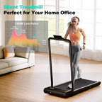 Walking Pad Treadmill, Walking Pad With Handle Bar, 2.5 Hp Under Desk Treadmills For Home Office, 3 In 1 Foldable Treadmills Sup