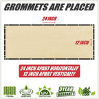 Colourtree Customized Size Fence Screen Privacy Screen Beige 8 X 115 - Commercial Grade 170 Gsm - Heavy Duty - 3 Years Warranty