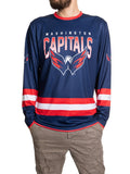 NHL Mens Game Day Long Sleeve Performance Loose Fit Rash Guard (Washington Capitals, Large)