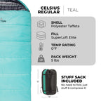 Teton Sports Celsius Regular Sleeping Bag; Great For Family Camping