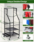 Fhxzh Golf Bag Storage Rack For Garage, Organizer Stand For Golf Accessories And Equipment, Golf Club, Shed, Basement