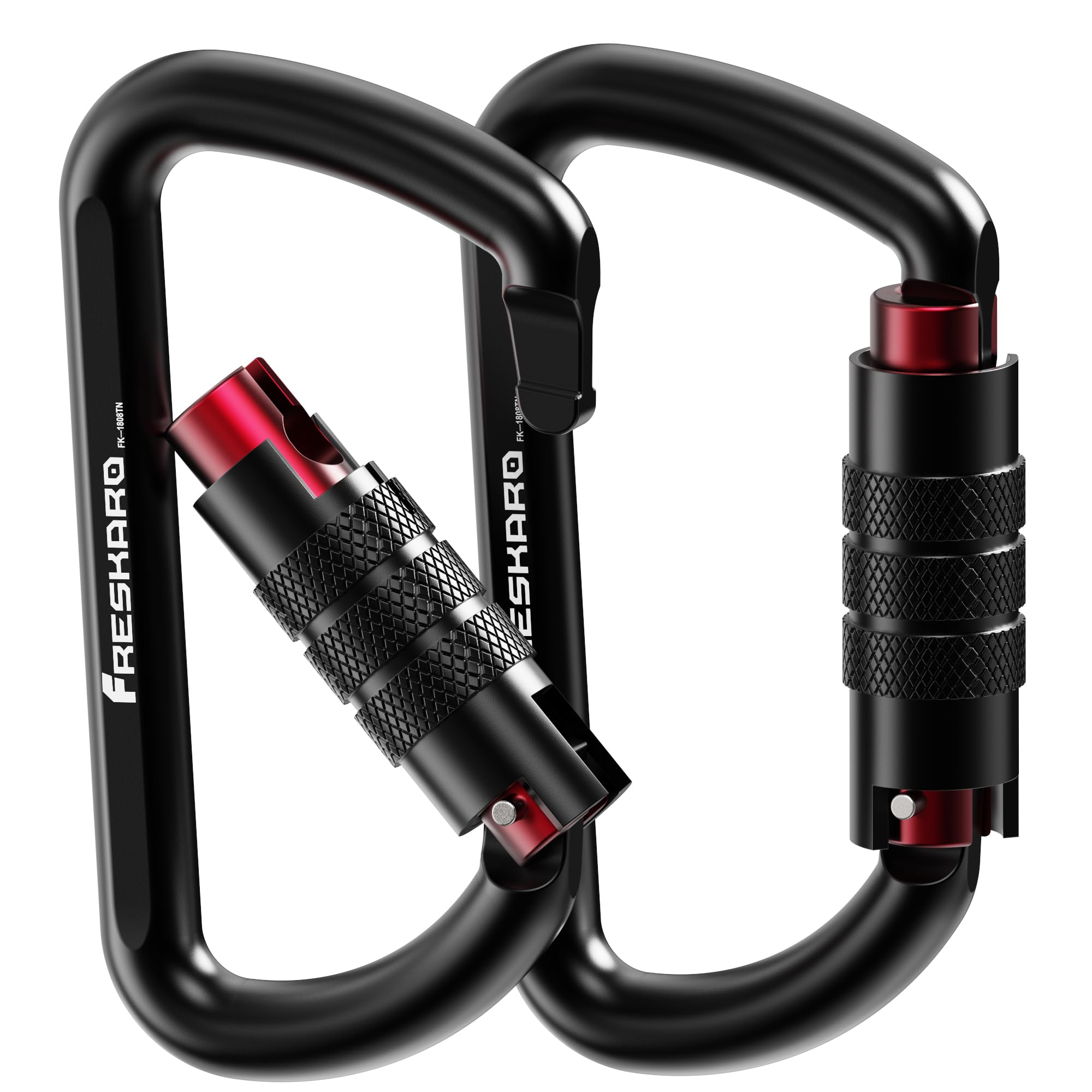 3Inch Locking Carabiner Clips-Twist Auto Lock Caribeener, Heavy Duty Keychain Key Carabeaner Hooks, 7075 Aerial Aluminum Ultra L