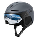 OutdoorMaster Snowboarding Helmet with Ski Goggles, Ski Helmet and 2-in-1 Visor Goggles Set - Adjustable Fit & Cooling Vents - S