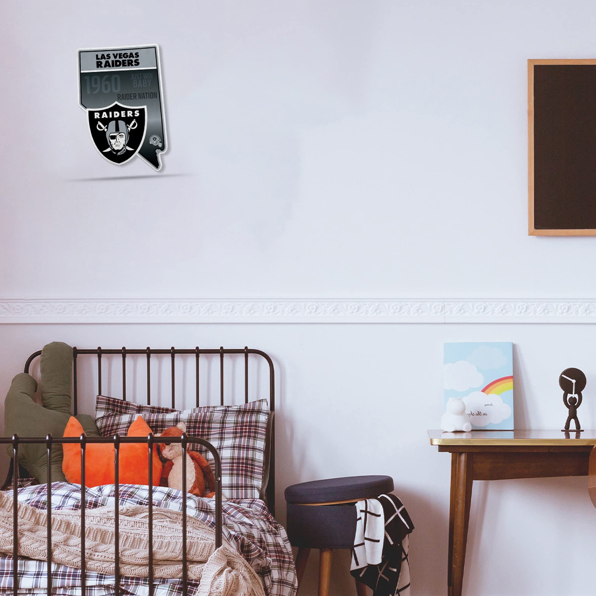 Rico Industries Nfl Football Las Vegas Raiders State Shape Shape Cut Pennant - Home And Living Room D  Cor - Soft Felt Ez To Han