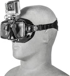 Octomask - Dive Mask W/Mount For All Gopro Hero Cameras For Scuba Diving, Snorkeling, Freediving (Black)