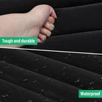 Novelbee Inflatable Car Air Mattress Back Seat Bed With Round Air Foot Piers,Inflatable Camping Air Mattress Blow Up Bed,Portabl