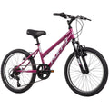 Huffy Stone Mountain Womens 20 Inch Mountain Bike, Orchid Gloss Frame, 6-Speed Shimano Twist Shifting, Front Suspension, Comfort