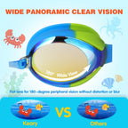 Keary 2 Pack Kids Swim Goggles Swimming Goggles For Toddler Children Girls Boys Youth, Anti-Fog Waterproof Uv Protection No Glar