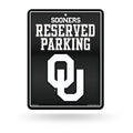 Rico Industries NCAA Oklahoma Sooners Metal Parking Sign 8.5 x 11 Carbon Fiber Metal Parking Sign - Great for Man Cave, Bed Room