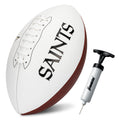 Franklin Sports Nfl New Orleans Saints Autograph Football - Official Size White Panel Souvenir Football For Autographs + Signatu