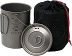 Valtcan 900Ml Titanium Pot Backpacking Mug 30Oz 0.95Qt