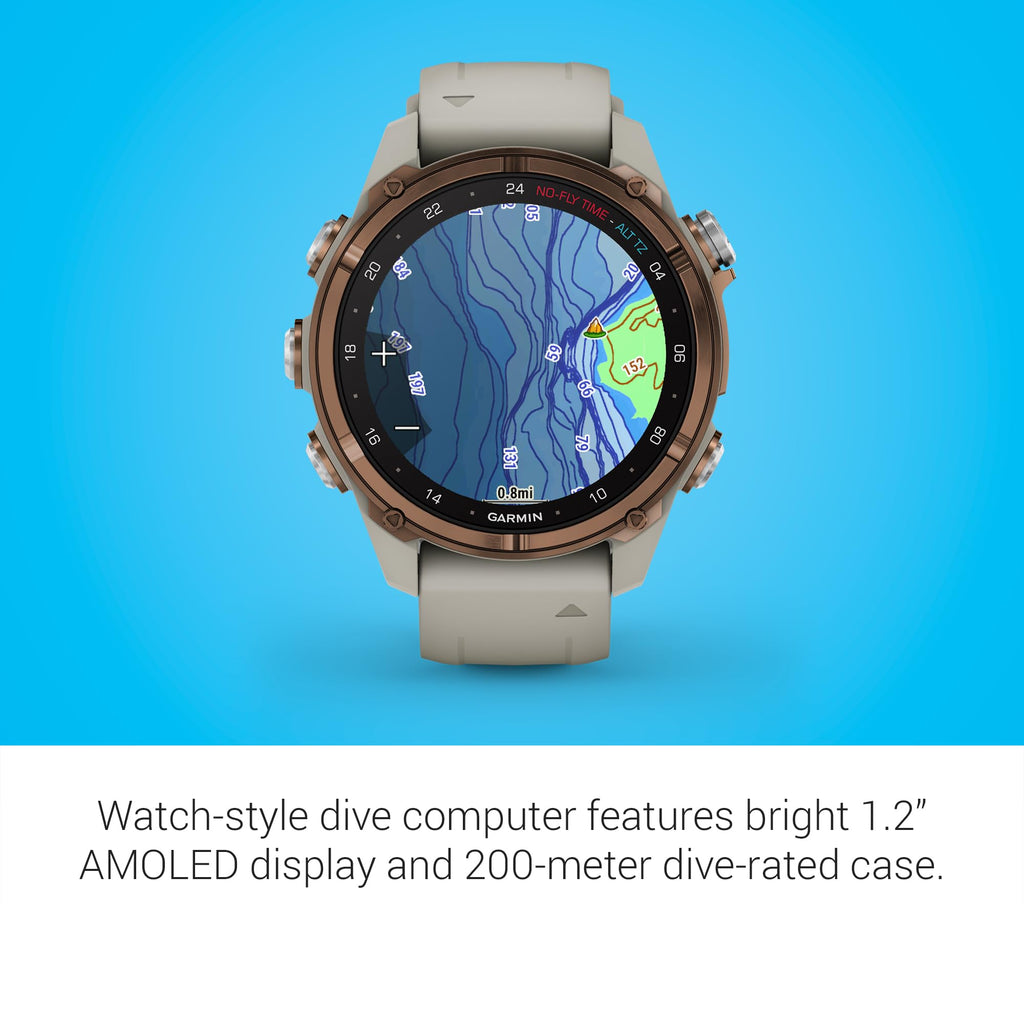 Garmin Descent Mk3I, Dive Computer And Multisport Gps Smartwatch, Air Integration, French Gray