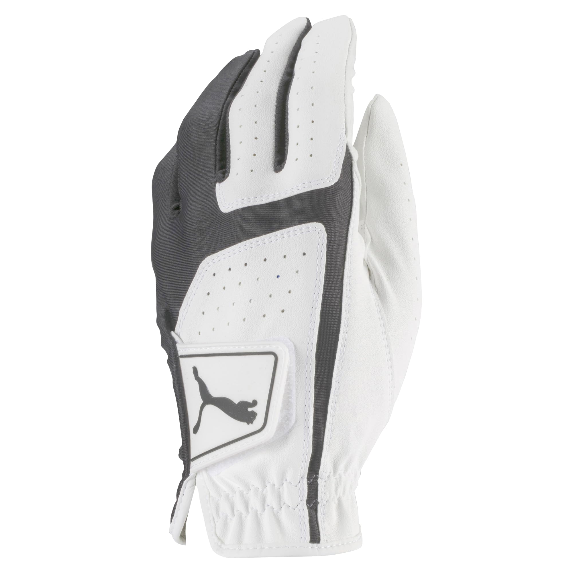 PUMA Golf Men's Flexlite Golf Glove (Bright White-Quiet Shade, Med/Large, Left Hand)