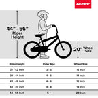 Huffy Valcon 20'' Boy'S Mountain Bike, Ideal For Ages 5-9, Rugged And Durable Design, Full Suspension, 6 Speed, Adjustable, Twis