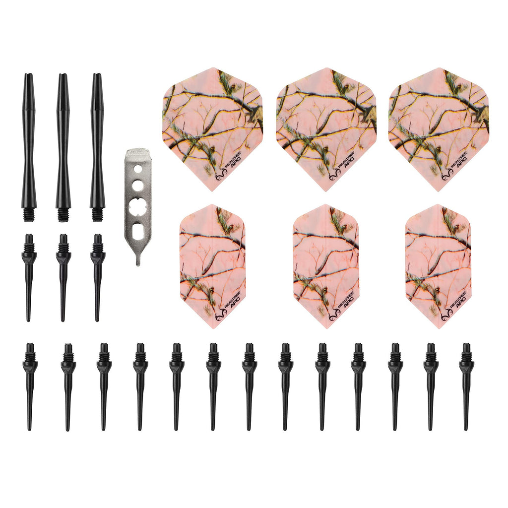 Fat Cat Realtree Apc Pink Camo Soft Tip Darts With Storage/Travel Case, 16 Grams