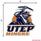 Rico Industries Ncaa Texas-El Paso Miners Mascot Shape Cut Pennant - Home And Living Room D  Cor - Soft Felt Ez To Hang