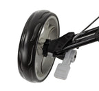 Qwik-Fold 4 Wheel Folding Push Pull Golf Cart - Foot Brake - One Second To Open & Close! (Black/Charcoal)