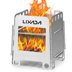 Lixada Camping Stove Wood Burning Stove Portable Stainless Steel Backpacking Stove For Picnic Bbq Camp Hiking