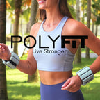 Polyfit Wrist & Ankle Weights - Adjustable Ankle Weights For Women And Men - Yoga Walking Running Dance Barre Pilates Cardio Aer
