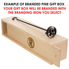 Bbq Fans Circle S Branding Iron For Steak, Buns, Wood & Leather  Includes Pine Gift Box