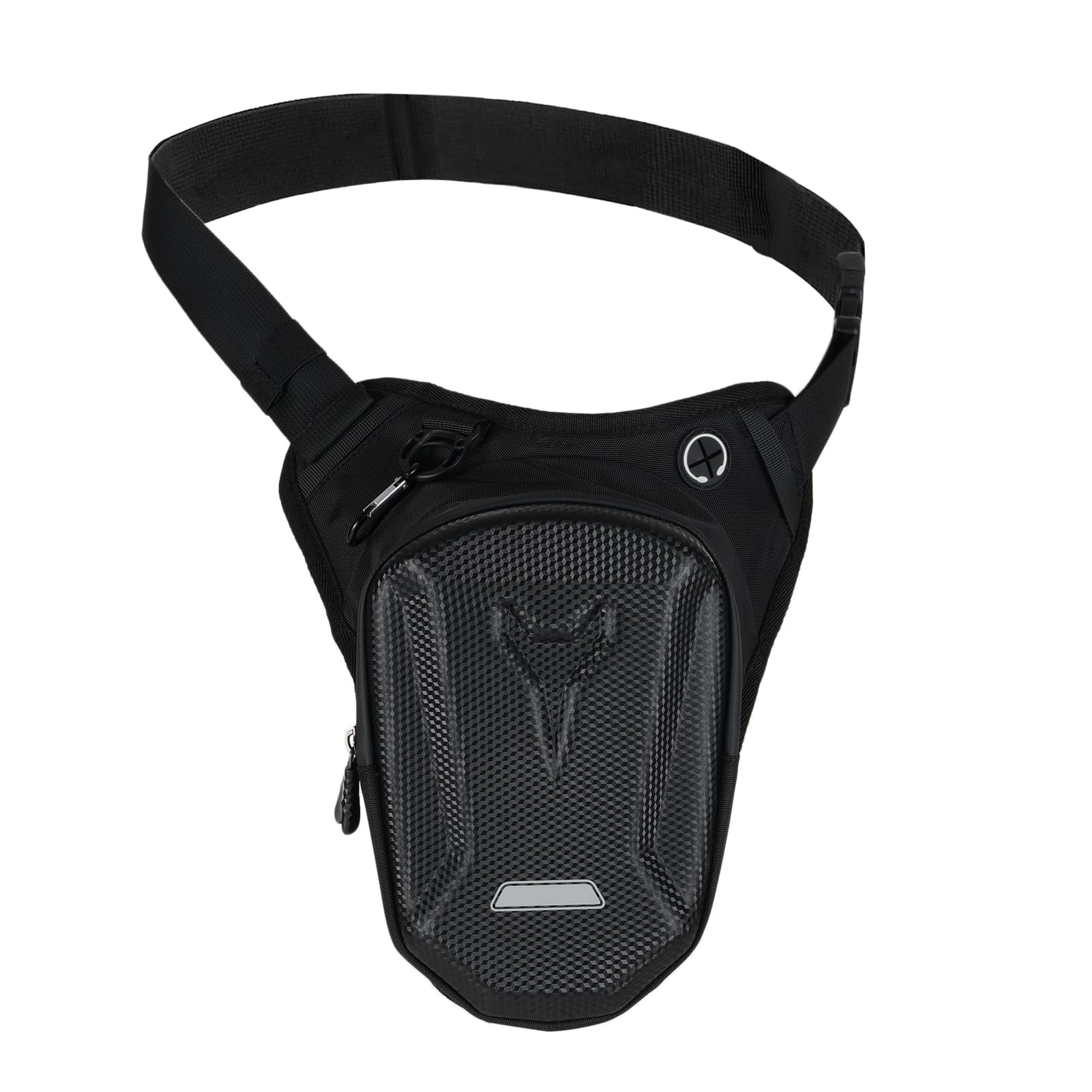 LANRU Motorcycle Waist Pack Hard Shell Drop Leg Bag Motorcycle Waterproof Waist Pack for Motorcycle Riding Hiking Fishing Men Wo