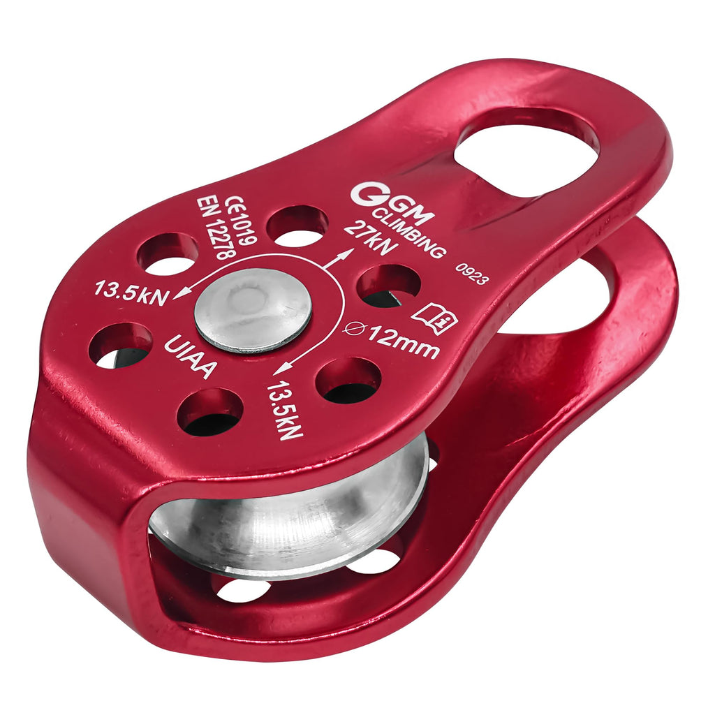 Gm Climbing 27Kn Fixed Micro Pulley Ce Uiaa Certified Slack Tender For Hitch Tending (Pack Of 2)